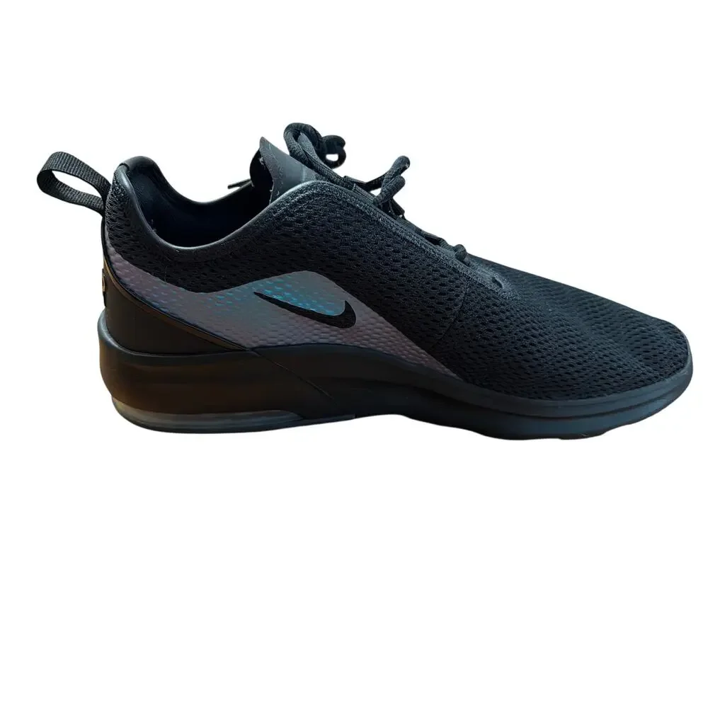 Nike Men's Air Max Motion 2 Black Blue Iridescent Athletic Running Shoes Size 13
